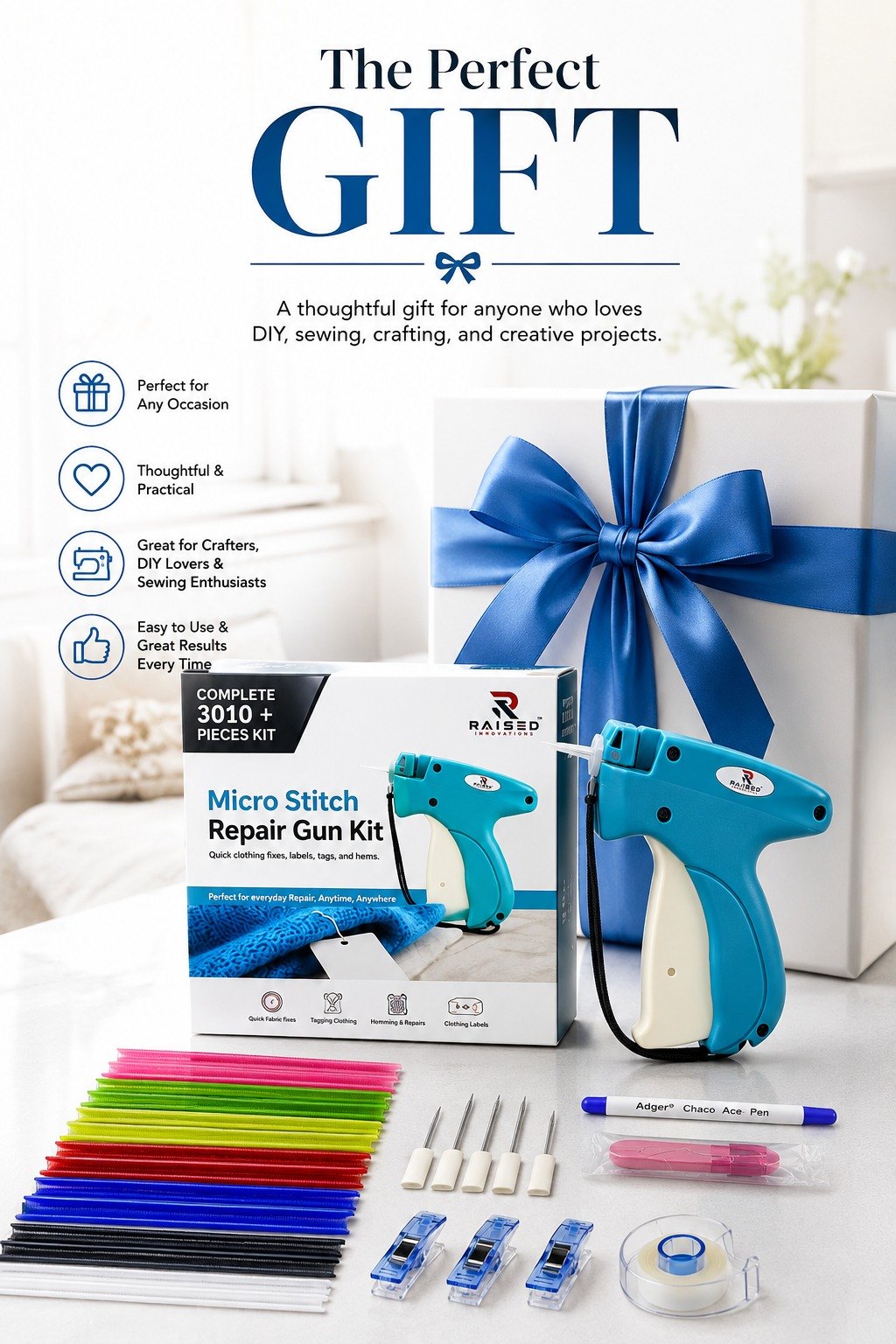 Blue stitch gun kit – a thoughtful gift for DIY and sewing lovers